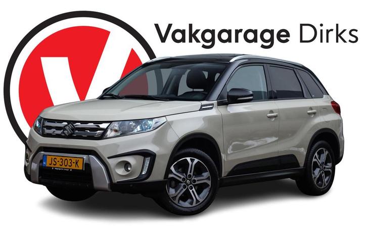 Suzuki Vitara 1.6 High Executive Allgrip ✅ Leder ✅ Pano, Auto's, Suzuki, Bedrijf, Te koop, Vitara, 4x4, ABS, Achteruitrijcamera
