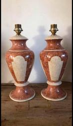 2x grote lampenvoet met mozaiek van marmer (gereserveerd), Antiek en Kunst, Ophalen of Verzenden