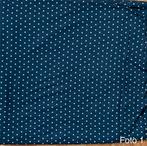 Blauwe met witte stippen stof, Hobby en Vrije tijd, Stoffen en Lappen, Blauw, 120 cm of meer, Nieuw, Ophalen of Verzenden