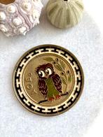 Messing uil wandbordje, Antiek en Kunst, Antiek | Koper en Brons, Ophalen of Verzenden