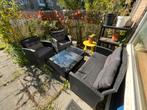 Tuinset 5-delig met gratis kussenbox, Ophalen, 4 zitplaatsen, Gebruikt, Bank