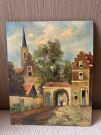 Gesigneerd paneeltje olieverf, Antiek en Kunst, Kunst | Schilderijen | Klassiek, Ophalen of Verzenden