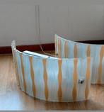 Prachtige wandlampen van glas. Oranje met melkglas, Huis en Inrichting, Lampen | Lampenkappen, Ophalen of Verzenden, Zo goed als nieuw