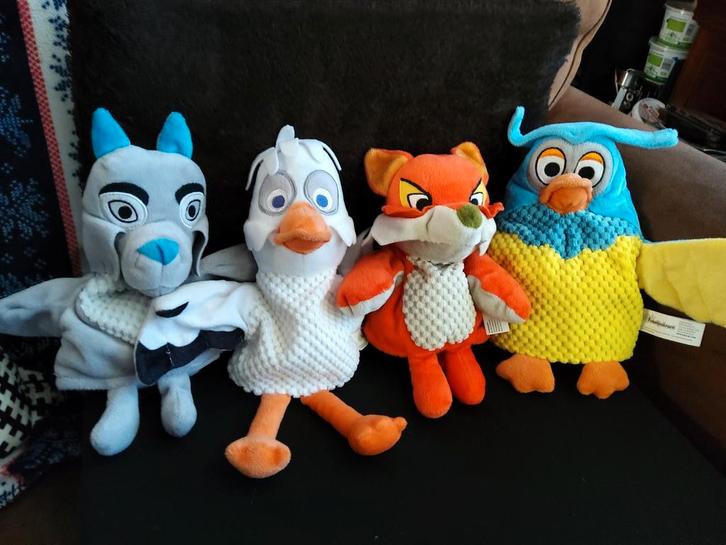 Fabeltjeskrant verzameling dieren handpoppen set, Kinderen en Baby's, Speelgoed | Knuffels en Pluche, Zo goed als nieuw, Overige typen