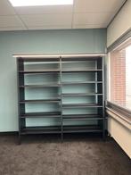 Strakke metalen boekenkast met verlichting, Ophalen, Met plank(en), Gebruikt, 200 cm of meer