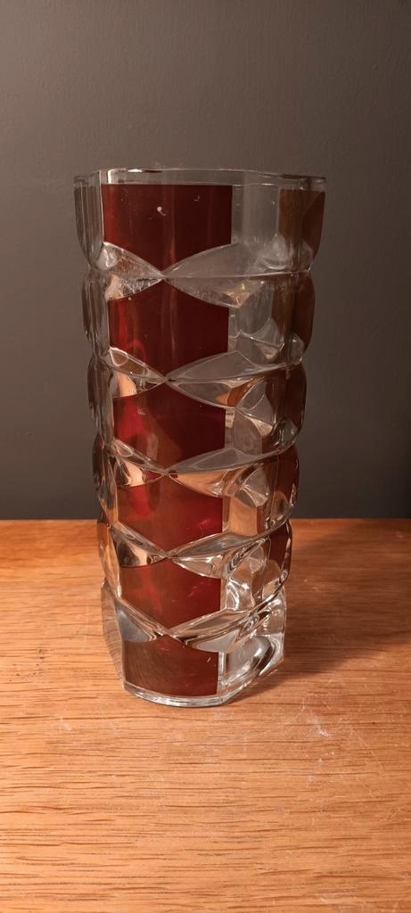 Luminarc, Robijnrood, gegoten designerpiece., Huis en Inrichting, Keuken | Tupperware, Gebruikt, Overige typen, Ophalen of Verzenden