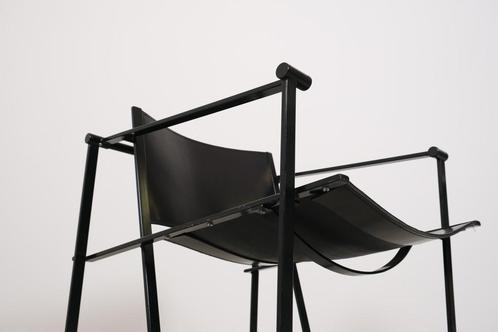 'Cube' stoel FM60 van Radboud van Beekum voor Pastoe, Huis en Inrichting, Fauteuils, Gebruikt, Leer, Metaal, 50 tot 75 cm, Minder dan 75 cm