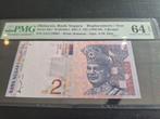 2 ringgit Maleisië 1996 PMG 64, Ophalen of Verzenden, Centraal-Azië