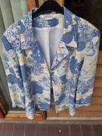 Damesblazer, zomers motief, Ophalen of Verzenden, Zo goed als nieuw, Maat 46/48 (XL) of groter, Blauw