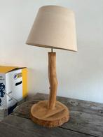 Tafellamp hout beige kap, Ophalen, Gebruikt, Hout