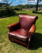 Schapenleren Fauteuil - Brocante Boerderij, Ophalen, Gebruikt, Leer, 75 tot 100 cm