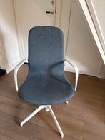 Ikea Langfjall blauw met armleuning, Huis en Inrichting, Stoelen, Ophalen, Blauw, Zo goed als nieuw, Eén