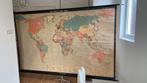 Unieke reusachtige schoolkaart Die Welt 1945 - 1980, Antiek en Kunst, Antiek | Schoolplaten, Ophalen, Geschiedenis