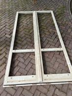 Hard houten dubbele deuren, Doe-het-zelf en Verbouw, Kozijnen en Schuifpuien, Ophalen of Verzenden, Zo goed als nieuw, Hout, Deurkozijn