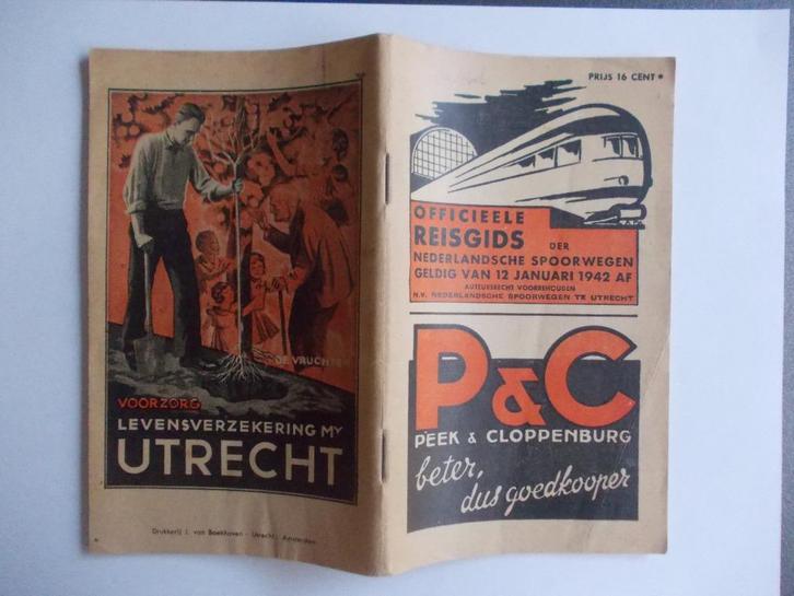 NS Nederlandse Spoorwegen - Officieele Reisgids 12 jan.1942, Verzamelen, Spoorwegen en Tramwegen, Gebruikt, Trein, Overige typen