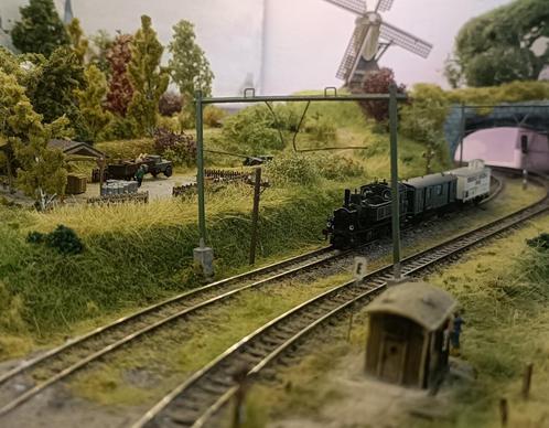 Treinbaan diorama n-spoor 125 x 60 cm, Hobby en Vrije tijd, Modeltreinen | N-Spoor, Nieuw, Brug, Tunnel of Gebouw, Gelijkstroom of Wisselstroom
