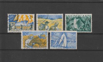 Nederland 1949, NVPH 513 t/m 517, Gestempeld. beschikbaar voor biedingen
