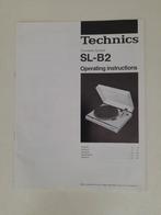 Technics SL B2 operating instruction, Audio, Tv en Foto, Platenspelers, Ophalen, Zo goed als nieuw, Technics