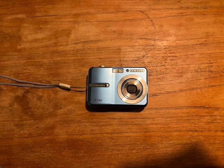 Samsung Digimax S760 fotocamera 7.2 mega pixels blauw, Audio, Tv en Foto, Fotocamera's Digitaal, Gebruikt, Compact, Samsung, Minder dan 4 keer