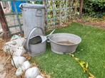 Zinken emmer/gieter/ wasteil, Tuin en Terras, Bloembakken en Plantenbakken, Minder dan 30 cm, Rond, Ophalen of Verzenden, Zo goed als nieuw