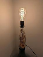 Unieke vintage lamp met droogbloemen - 't Lichtpuntje, Gebruikt, Vintage, Ophalen of Verzenden, Minder dan 50 cm