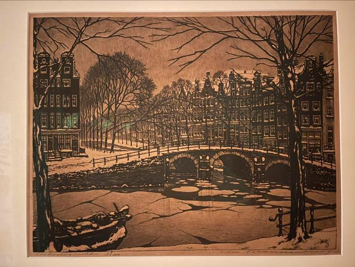Prachtig originele ets Brandenburg gesigneerd, genummerd, Antiek en Kunst, Kunst | Etsen en Gravures, Ophalen of Verzenden