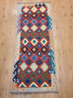 Handgeweven oosterse wollen kelim loper 190x79