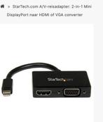 NIEUW! Startech reisadapter mini display to HDMI /VGA €31,99, Computers en Software, Pc- en Netwerkkabels, Nieuw, Ophalen of Verzenden