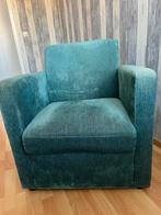 Leuke, goed zittende fauteuil, zeegroen, Ophalen, Gebruikt, 75 tot 100 cm, 50 tot 75 cm