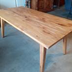 Massief eiken tafel met ruig blad NIEUW., Ophalen, Eikenhout, 50 tot 100 cm, Vijf personen of meer