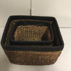 Set van 2 manden – waterhyacint - handgemaakt - TTM Wonen, Mand, Www.ttmwonen.nl, Nieuw, Ophalen of Verzenden