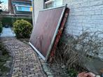 Garage kanteldeur met hardhouten kozijn, Garagedeur, Ophalen of Verzenden, Zo goed als nieuw, 120 cm of meer