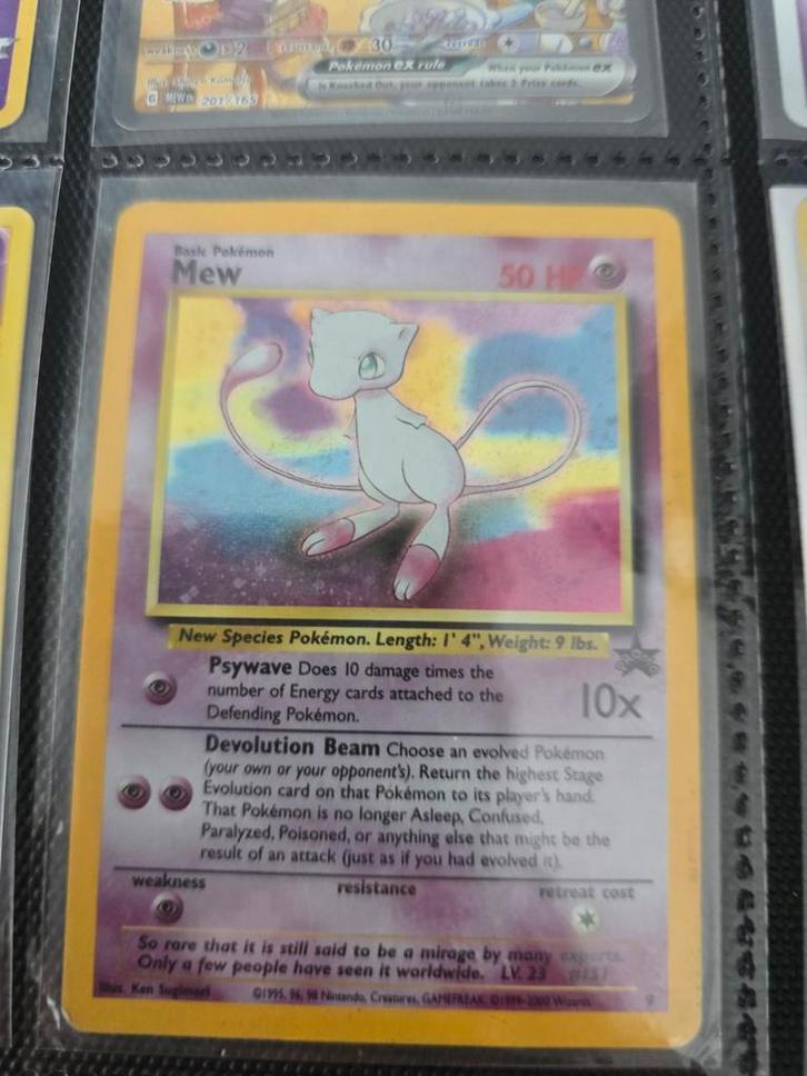Mew Promo, Hobby en Vrije tijd, Verzamelkaartspellen | Pokémon, Zo goed als nieuw, Losse kaart, Foil, Verzenden