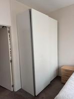 Witte Kledingkast met Schuifdeuren, Ophalen, Kunststof, Gebruikt, 200 cm of meer
