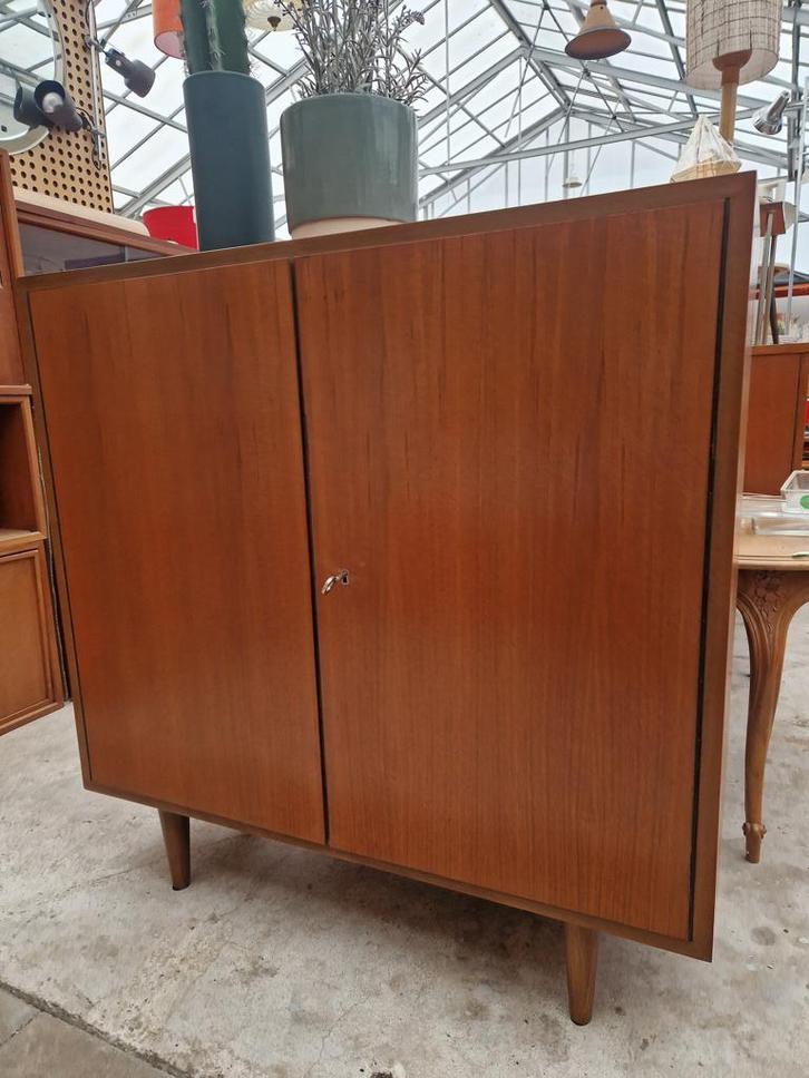 Vintage deurkastje met plank, 90cm, Huis en Inrichting, Kasten | Dressoirs, Gebruikt, 50 tot 100 cm, 25 tot 50 cm, Met deur(en)