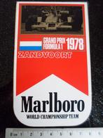 sticker marlboro wct grand prix formula1 1978 zandvoort f1, Verzenden, Zo goed als nieuw, Merk