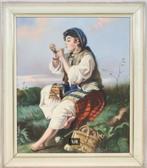 vintage schilderij ``Zigeunerin-meisje`` naar Mihaly SZOBONY, Antiek en Kunst, Kunst | Schilderijen | Klassiek, Ophalen