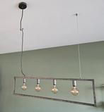 Industriële Hanglamp met 4 Hue Lampen, Ophalen, Zo goed als nieuw, Industriel, Metaal