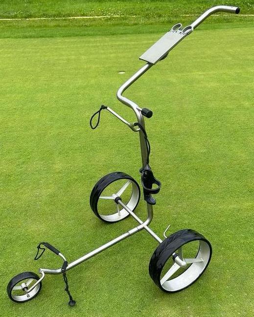 Jucad golf trolley, optioneel met Jucad paraplu, Sport en Fitness, Golf, Gebruikt, Golfkar, Ophalen
