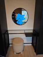 Gangtafel zwart/glas, Ophalen, 50 tot 100 cm, Zo goed als nieuw, Glas