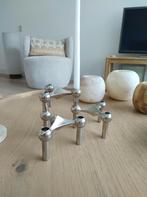 Stoff nagel kandelaar chrome 3 stuks, Ophalen of Verzenden, Minder dan 25 cm