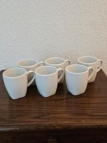 6x Ikea Koffiekopjes - Wit Keramiek beschikbaar voor biedingen