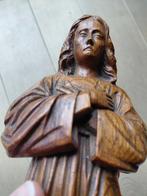 Handgestoken eiken Heiligenbeeld Jezus of Maria, Antiek en Kunst, Kunst | Beelden en Houtsnijwerken, Ophalen of Verzenden