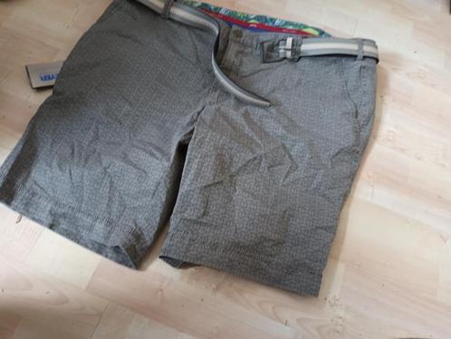 Meyer korte broek bermuda short nieuw. Mt 30 grijs ceintuur, Kleding | Heren, Broeken en Pantalons, Nieuw, Overige maten, Grijs