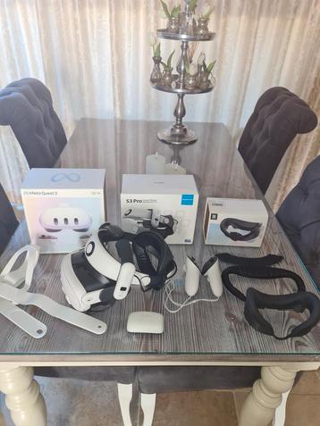 Meta quest 3 met bobo vr headstrap beschikbaar voor biedingen