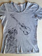 BOSS shirt t-shirt grijs met gitaar print S / 36, Nieuw, Grijs, Maat 36 (S), Korte mouw