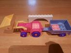Leuke tractor met kar van Hello Kitty, UNICO. Met 2 poppetje, Kinderen en Baby's, Speelgoed | Overig, Jongen of Meisje, Gebruikt