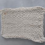 100% schapenwol grofgebreide woondeken plaid naturel kleur, Huis en Inrichting, Ophalen of Verzenden, Zo goed als nieuw