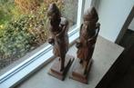 2 identieke houten koningen / houtsnijwerk, Ophalen of Verzenden