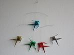Vintage Design mobiel mobile origami 5 vissen metallic kleur, Ophalen of Verzenden, Gebruikt